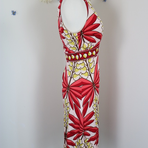 Tory Burch Floral Dress In Silk Jersey - Designer Sheath Dress For Summer - Picture 5 of 11